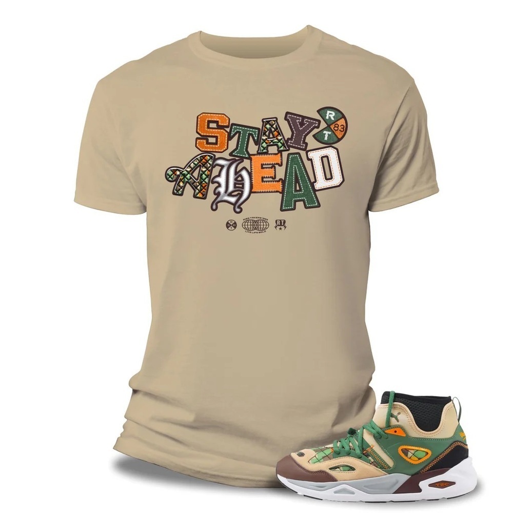 Stay ahead graphic tee Sz Various